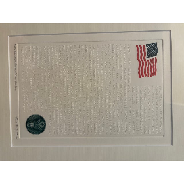 Late 20th Century Political Conceptual Art Print, Numbered 276/400 Signed by Herb Fichter For Sale - Image 4 of 6