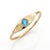 Capture the radiance of clear skies with this eye-catching signet ring. A luminous 3mm Swiss Blue Topaz gemstone is framed...