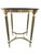 Mid 20th Century Maison Jansen Attributed Pair of Neoclassical Side Tables in Brass With Glass Top For Sale - Image 5 of 8