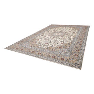 Kashan Rug in Hand-Knotted Virgin Wool For Sale