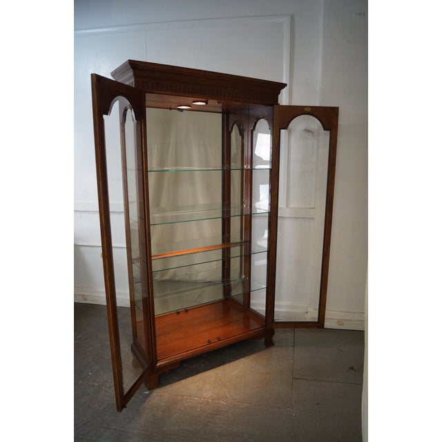Jasper Traditional Oak Lighted Display Curio Chairish
