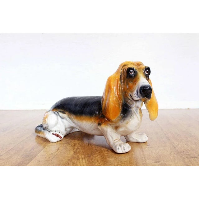 Life-Size Ceramic Basset Hound, 1970s For Sale - Image 14 of 14