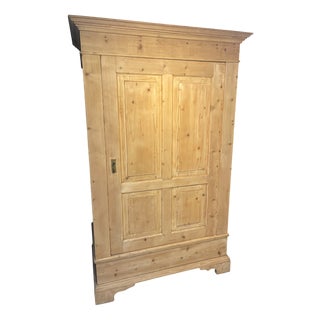 Antique Fir Wardrobe, 1890s For Sale