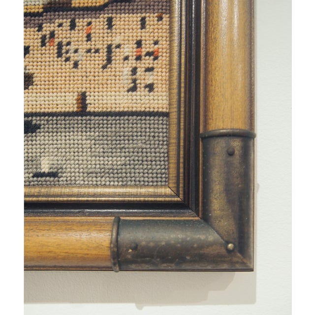 Vintage London, England, Trafalgar Square Nelson's Column Needlepoint