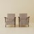1940s Italian Art Deco Wavy Wood Armchairs, a Pair, 1940s For Sale - Image 5 of 10