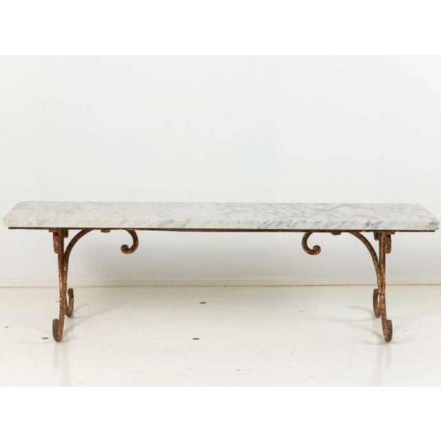 French French Marble and Iron Dessert Stand, Mid 20th Century For Sale - Image 3 of 8