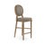 The Medallion Bar Stool from Zentique brings the iconic Louis XVI oval-back (medallion) silhouette to bar height at 30"....