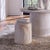 Cedar Side Table, Marbled Cream These small accent tables are expertly hand-formed from concrete reinforced with glass...