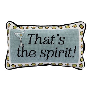 That's the Spirit Needlepoint Pillow For Sale