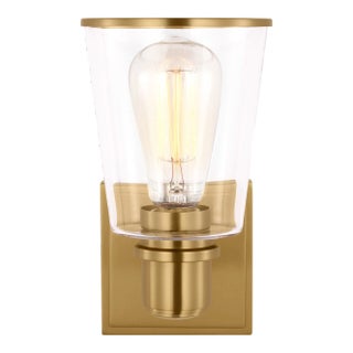 Chapman & Myers by Visual Comfort Studio Alessa 1-Light Sconce in Burnished Brass For Sale