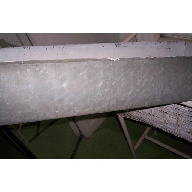 White 1930's White Wicker Planter With Zinc Liner For Sale - Image 8 of 11