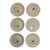1980 Art Deco Franciscan Camellia Celadon Salad Plates - Set of 6 For Sale