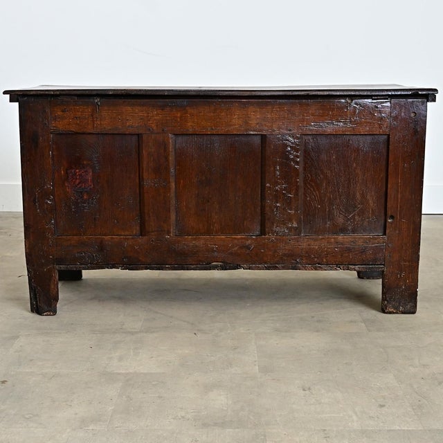 French 19th Century Solid Oak Carved Coffer For Sale - Image 11 of 11
