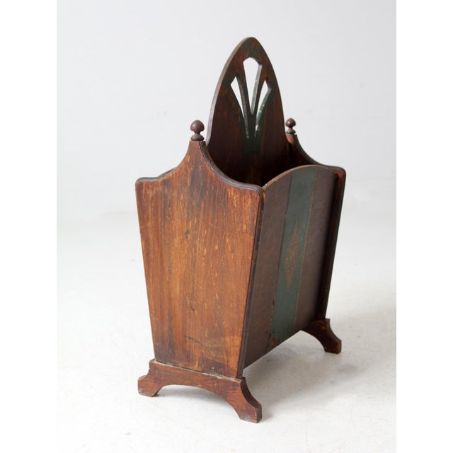 Art Nouveau Antique Art Nouveau Magazine Rack For Sale - Image 3 of 9