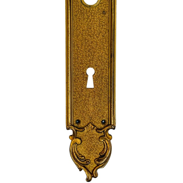 French Parisian Louis XV Style Brass Door Backplates / Escutcheons - A Pair For Sale In San Diego - Image 6 of 8