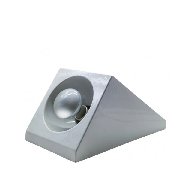 White Ceramic Table Lamp by Enzo Bioli for Il Picchio, Italy, 1970s For Sale - Image 9 of 9