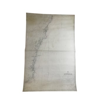 Antique Naval Map of Australia, 1888 For Sale