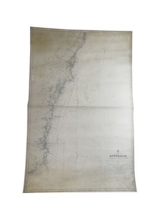 Antique Naval Map of Australia, 1888
