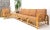 Wood 5 Pieces Set of Mid Century Rattan Bamboo Sectional Sofa & Arm Longe Chair For Sale - Image 7 of 13