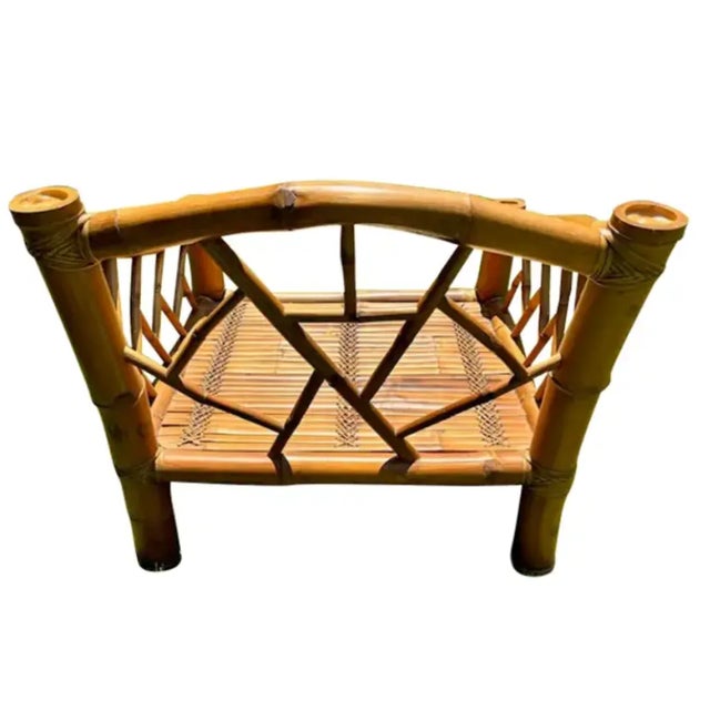 Mid Century Designer Antonio Budji Layug Bamboo Fretwork Club Chair ...