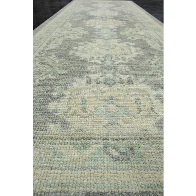 Turkish Oushak Runner Rug 2'10" x 8'2" #17383 For Sale In Houston - Image 6 of 8