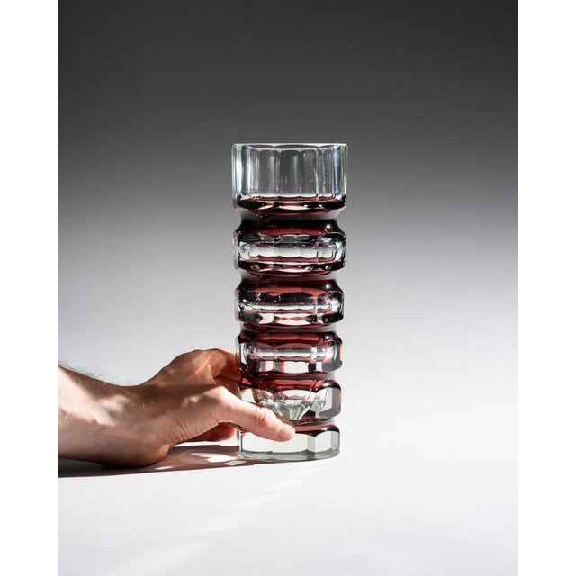 Ruby Red Block Vases from Ilm-Kristall, East Germany, 1970s, Set of 2 For Sale - Image 11 of 18