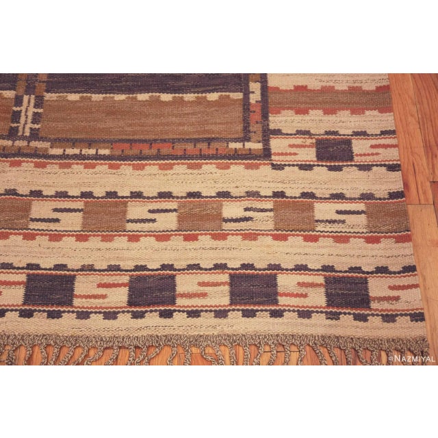 Nazmiyal Collection Vintage Marta Maas Sommarmattan Kilim Rug For Sale - Image 4 of 8