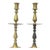 Brass European Candlesticks - a Pair of 2 For Sale