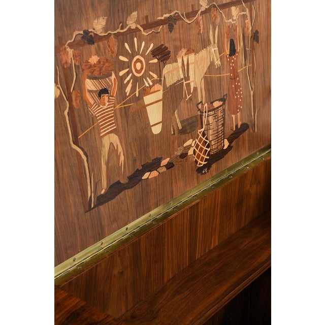 Bar Trolley in Brass and Rosewood from Erik Matsson, 1930s For Sale - Image 14 of 15