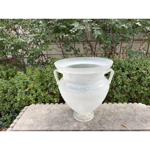 1930s Murano Glass Urn Signed Seguso For Sale - Image 10 of 14