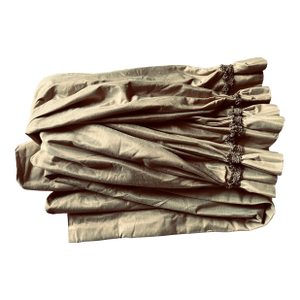 Custom Gold Silk Curtain Panels-Lined-a Pair