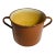 Vintage Large Enamelware Pot Two Handles Curved Lip at Top For Sale