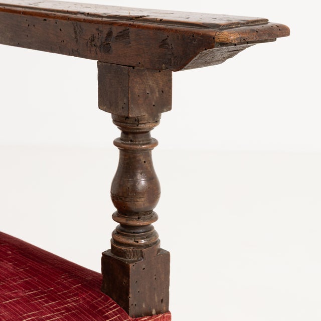 18th Century Renaissance Throne With Red Velvet Upholstery For Sale - Image 5 of 13