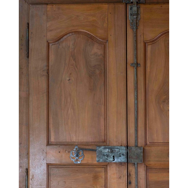 French 19th Century Double-sided Double-leaf Walnut Communication Door For Sale - Image 11 of 18