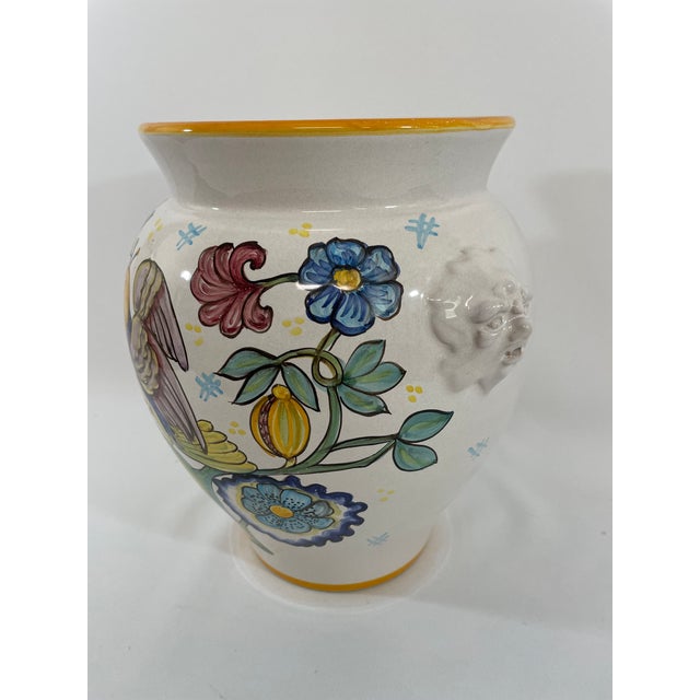 Deruta Mid-Late 20th Century Vintage Italian Majolica Cachepot Planter, Deruta Style For Sale - Image 4 of 18