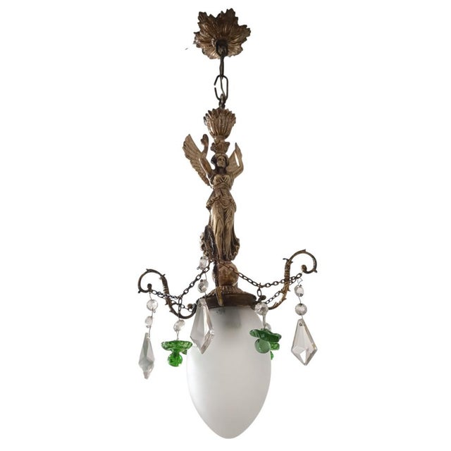 Empire Caryatid Ceiling Lamp, in Very Good conditions. Designed 1920 to 1949 Up to 250V (Europe/UK Standard).The wiring of...