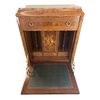 Early 20th Century Antique French Louis XVI Style Marquetry Secretary Desk For Sale
