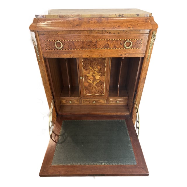 Early 20th Century Antique French Louis XVI Style Marquetry Secretary Desk For Sale