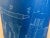 2020s Vintage 1960s Architectural Blueprint Lamp Shade For Sale - Image 5 of 9