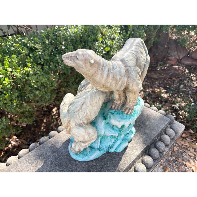 Continental Glazed Porcelain Polar Bear Sculpture For Sale - Image 11 of 11