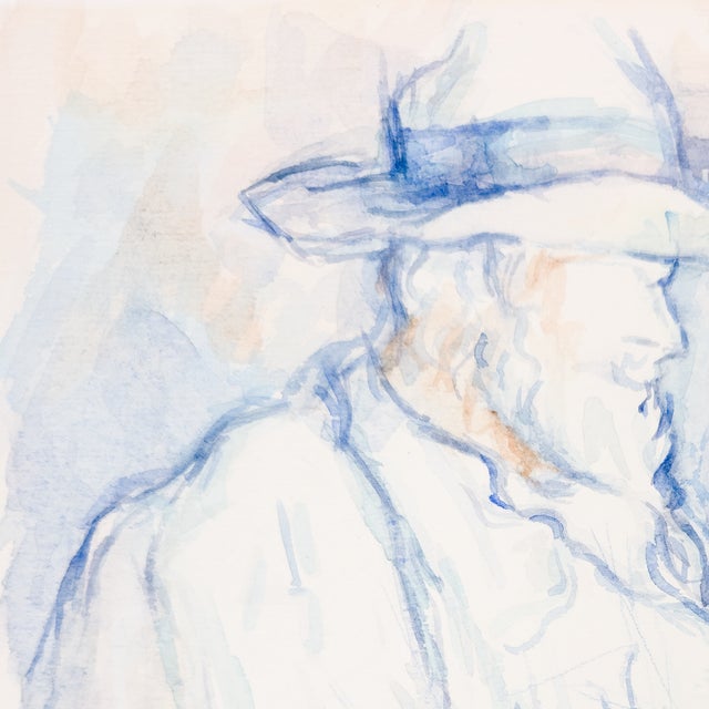 Portraiture Bearded Man in Hat - V. Morgan, C. 1978 For Sale - Image 3 of 10