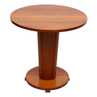 Dutch Art Deco Amsterdam School Round Center Table, 1930s For Sale