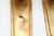 Pair of Vintage Glass Dummy Door Knobs With Deco Keyhole Plates For Sale - Image 4 of 7