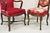 Mid 20th Century Vintage Italian Regency Style Carved Walnut Red Fabric Dining Chairs - Set of 6 For Sale - Image 5 of 12