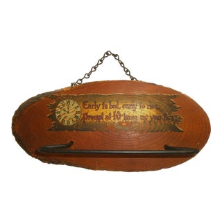 Gentleman's Vintage Rustic Tie Hanger Rack For Sale