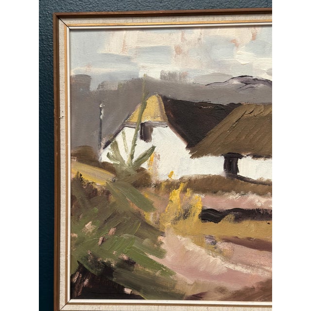 Mid-Century Modern Jörgen Bruun, Farmhouse, 1950s, Oil on Canvas, Framed For Sale - Image 3 of 18