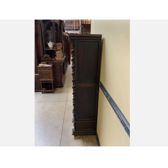 Wood Antique Neo-Gothic Cabinet, 1880 For Sale - Image 7 of 11
