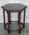 Antique Hexagonal Side or Center Walnut Table With Six Carved Legs For Sale - Image 4 of 10