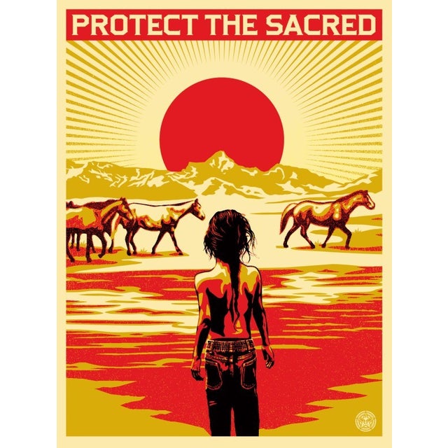 Shepard Fairey, Protect The Sacred, 2014, Handsigned Screenprint For Sale - Image 5 of 5