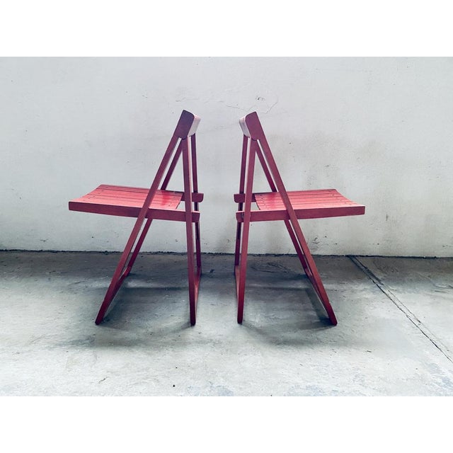 Vintage Trieste Folding Chairs by Aldo Jacober for Bazzani, Set of 2 For Sale - Image 13 of 18